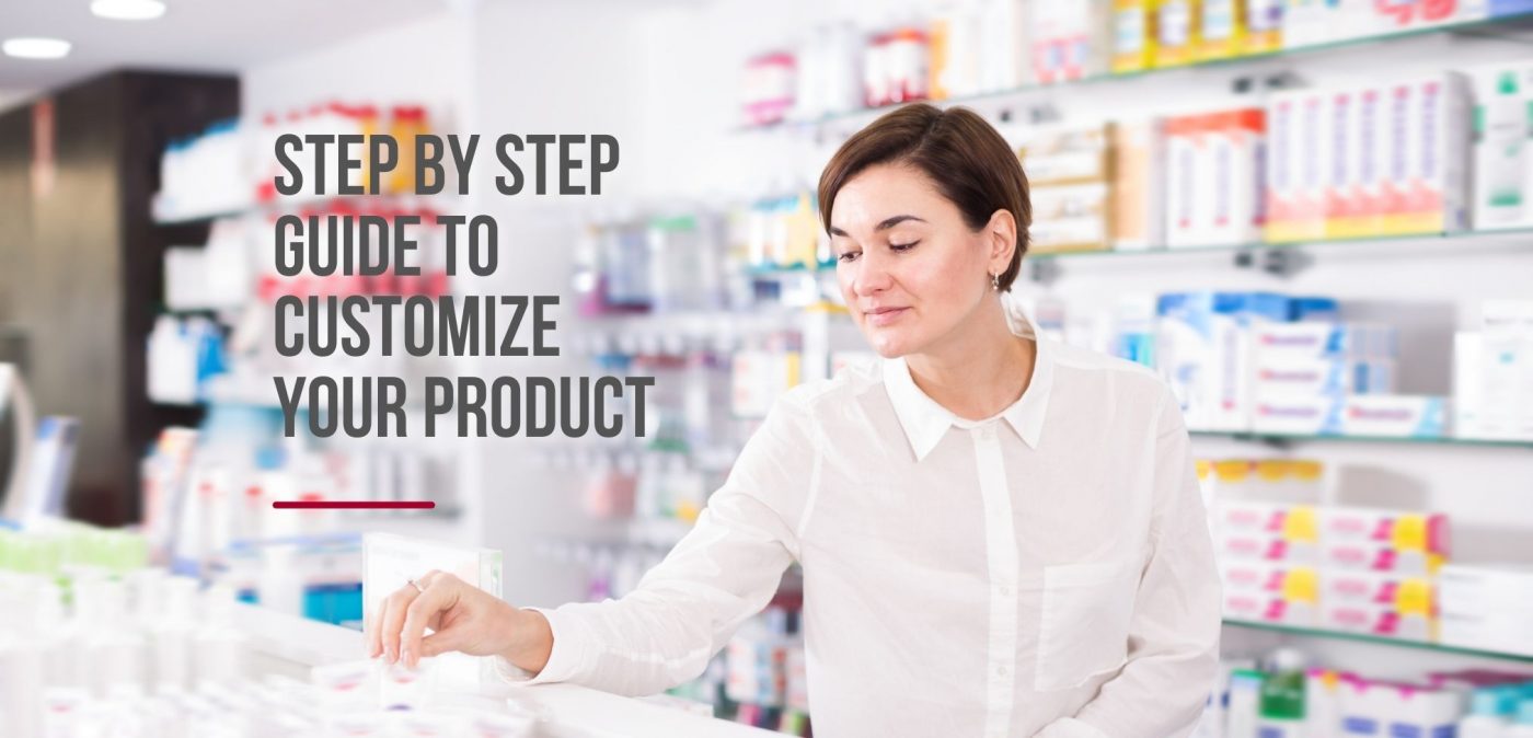 a woman is customize skincare product.