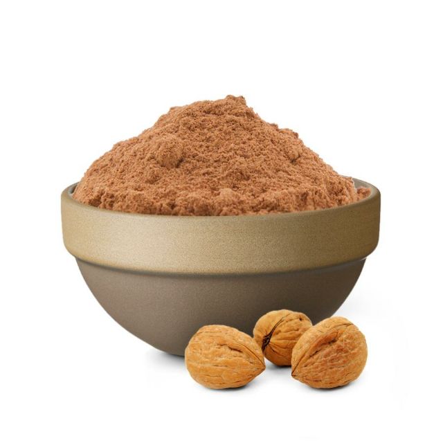 walnut shell powder as part of active ingredient in cosmetics manufacturing
