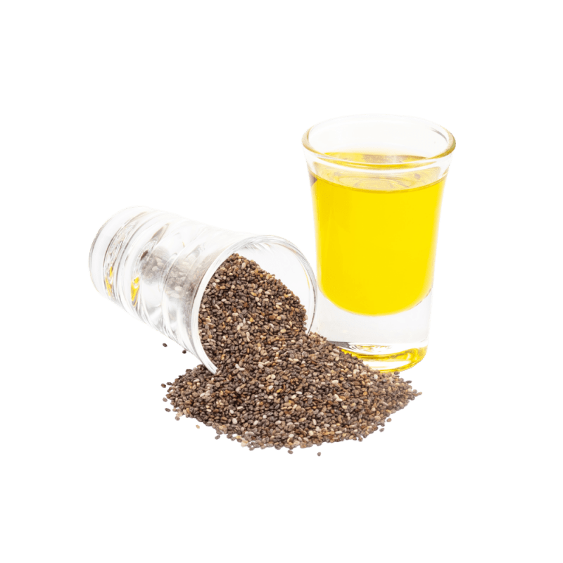 chia seed oil Significantly increases skin hydration, reduces trans-epidermal water loss, and increases skin barrier function