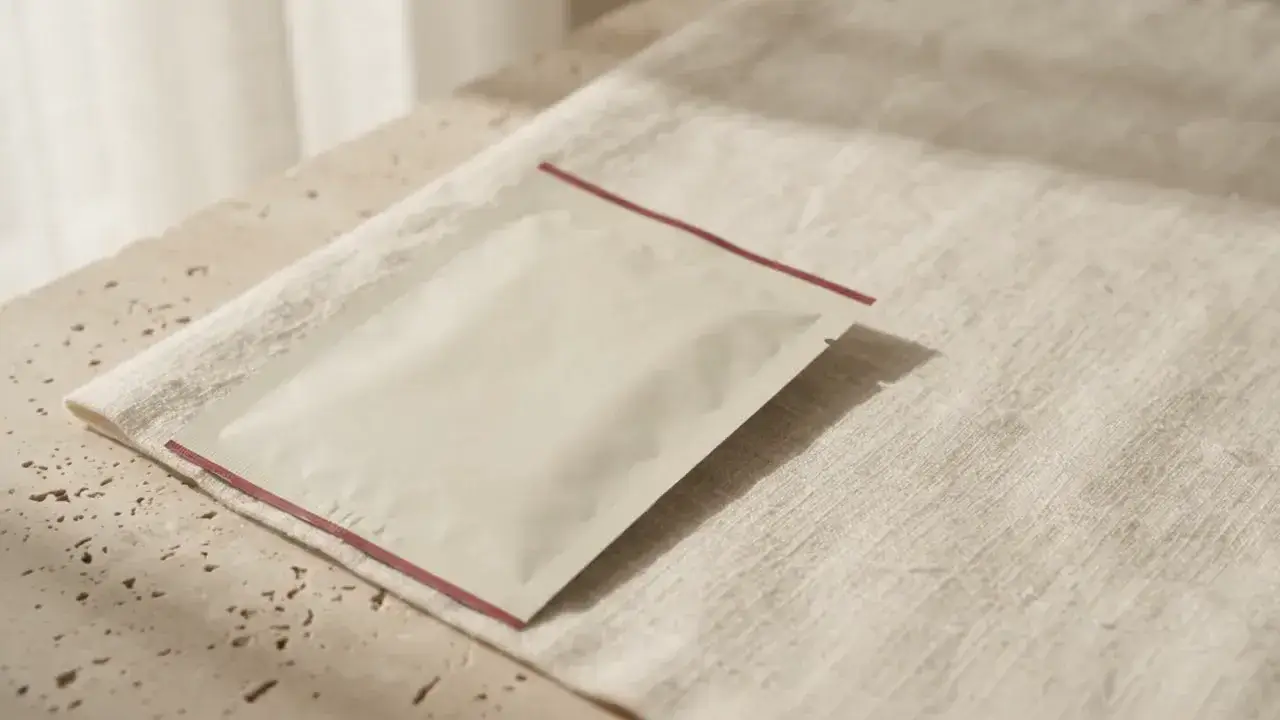 Sheet mask sachet opening and the mask unfolding